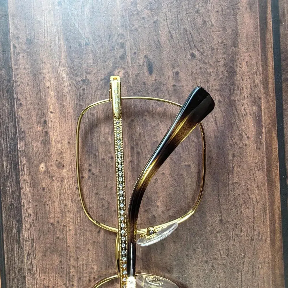 Vogue Women's Gold Frame Eyeglasses 53-17 135mm‎ Square Metal FRAMES ONLY